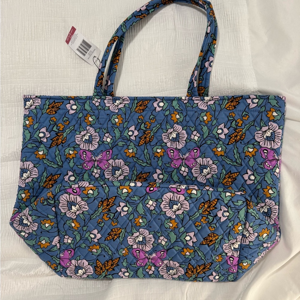 Vera bradley Floral Blue Tote Bag (wild prairie)
